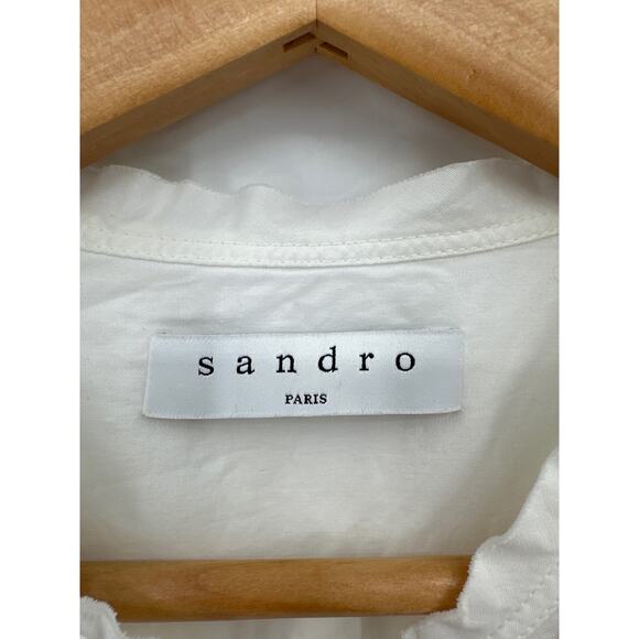 Sandro Paris Black Lace Bottom Shorts Romper Size 2/ US 6 Medium - Picture 4 of 10